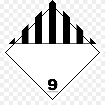 materiales peligrosos diversos carteles de transporte de carteles de la clase 9, diverso, ángulo, blanco png thumbnail