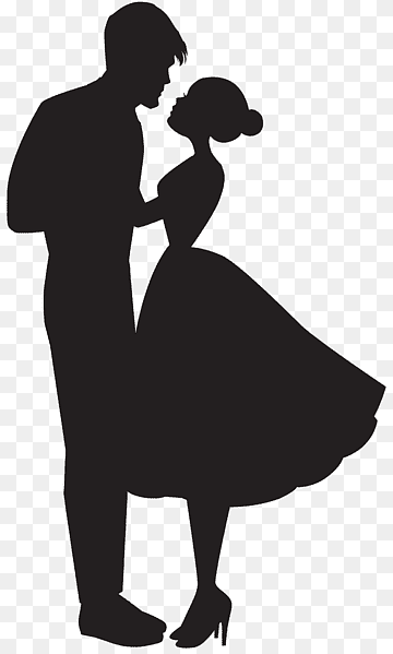 Silueta de hombre y mujer, silueta de amor, silueta de pareja de amor, corazón, monocromo, masculino png thumbnail
