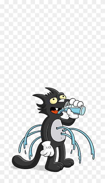 cat drinking water with cup illustration, Bart Simpson Homer Simpson Krusty the Clown Marge Simpson Principal Skinner, the simpsons movie, mammal, cat Like Mammal, carnivoran png thumbnail