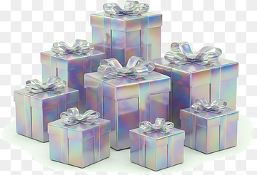 holografische Geschenkboxen für die Neujahrsfeier, png thumbnail