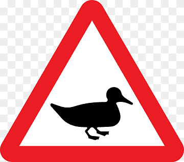 Traffic sign Road signs in the United Kingdom Warning sign Duck, Traffic Signs, animals, driving, logo png thumbnail
