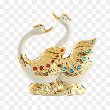 Cygnini Ceramic Silhouette, Ceramic swan ornaments, household, animals, christmas Ornaments png thumbnail