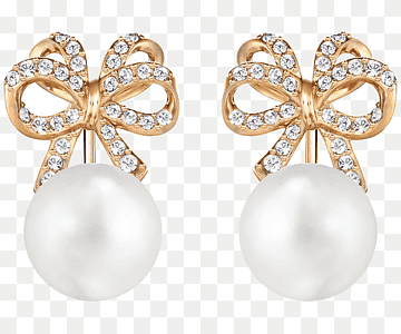 pair of gold-colored earrings with pearls, Earring Jewellery Pearl Swarovski AG Necklace, Swarovski jewelry pearl earrings, gemstone, ring, bracelet png thumbnail