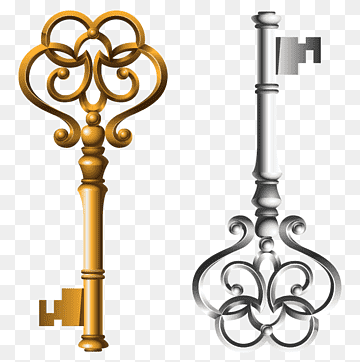 two gray and gold-colored keys illustration, Key Euclidean, Retro-style gold and silver key free, free Logo Design Template, gold Coin, chinese Style png thumbnail