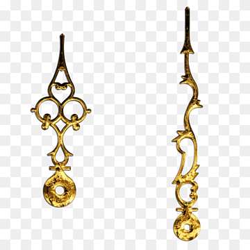 Dos joyerías de color dorado, pendientes, joyas, reloj, accesorios de vestir, Aiguille, manecillas, diverso, Moda, diamante png thumbnail