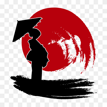 Geisha, luminescent, logo, silhouette, luminescent png thumbnail