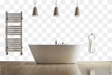 bathtub and pendant lamps, Bathroom Living room Interior Design Services Wall, Bath, angle, kitchen, bathroom png thumbnail