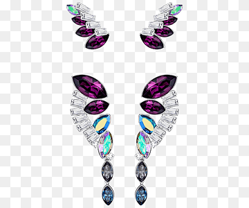 Earring u041au0430u0444u0444 Swarovski AG Jewellery Necklace, Swarovski jewelry and colorful gemstone earrings, purple, gemstone, color Splash png thumbnail