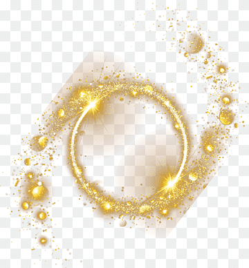 of yellow glitters, Yellow Circle Jewellery Pattern, Gold decoration material cool desertification aperture, atmosphere, light Effect, material png thumbnail