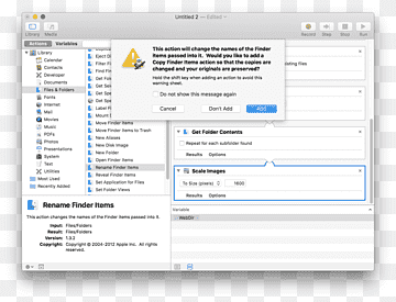 Programari informàtic macOS Conversió de dades, per lots, applescript, àrea, automatitzador png thumbnail