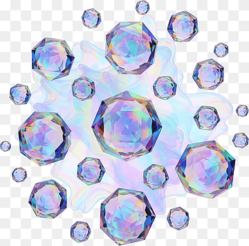 flytende geometriske krystaller i holografisk gradient, abstrakt bakgrunnstekstur, png thumbnail