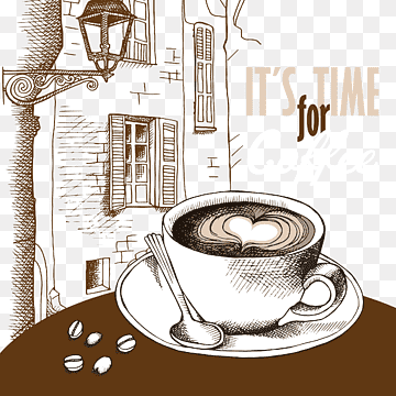 Es hora de tomar café, café cupcake café dibujo, café, amor, póster, té png thumbnail