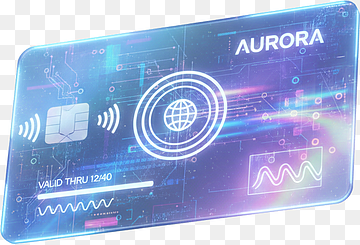 holografische Kreditkarte futuristischer Tech-Glanz, png thumbnail