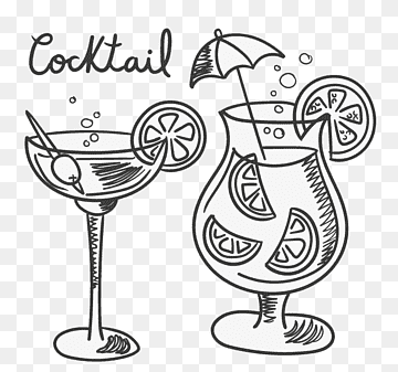 Desenho de Cocktail Negroni Bloody Mary, 2 coquetéis pintados à mão, Pintura em aquarela, vidro, vinho Copo png thumbnail