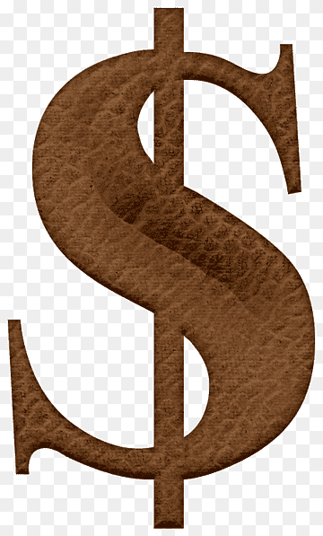 Wood Serif, Wooden serifs dollar sign, template, brown, text png thumbnail