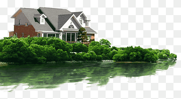 Villa, Free water villas pull material, free Logo Design Template, building, landscape png thumbnail