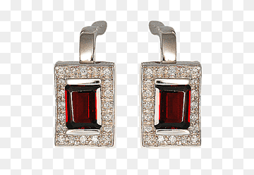 Kancing Manset Earring Ruby, ruby, batu permata, persegi panjang, ruby png thumbnail