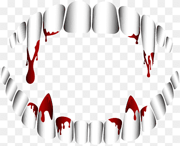 Ilustración de colmillo de vampiro, diente de colmillo de vampiro, dientes de vampiro, feliz Halloween, texto, mano png thumbnail