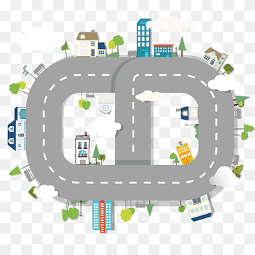 Traffic Jiutan Road Roadworks, Cartoon suburban road traffic, cartoon Character, cartoons, highway png thumbnail