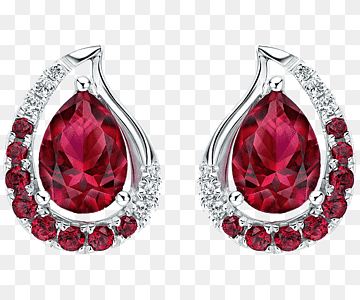Earring Ruby Swarovski AG Jewellery, Swarovski jewelry garnet pendant, gemstone, pendant, diamond png thumbnail