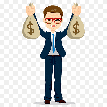 Money bag Business, money bag, hand, cartoon, loan png thumbnail