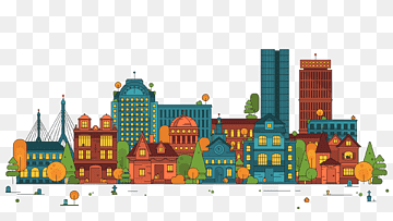 Cartoon Skyline Animation, Animation, city, skyline, cartoon png thumbnail