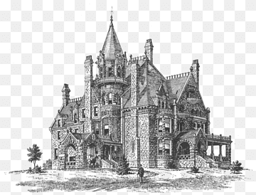 Craigdarroch Castle Drawing YouTube, manor, building, monochrome, world png thumbnail