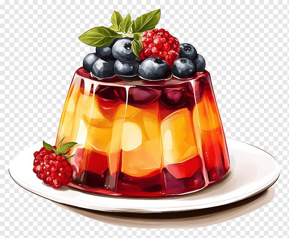 gelatin-dessert-berry-topped-jelly-dessert-png-pngwing
