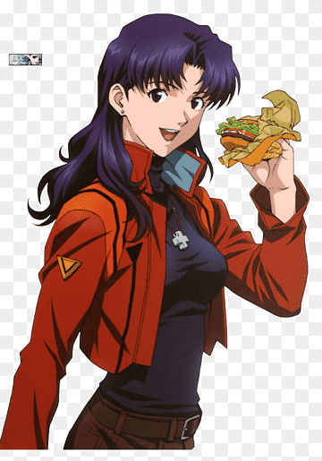 Misato Katsuragi Neon Genesis Evangelion Shinji Ikari Rei Ayanami Asuka Langley Soryu, others, black Hair, fictional Character, cartoon png thumbnail