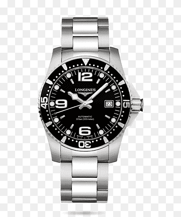 Saint-Imier Longines Automatic watch Diving watch, Longines wristwatch male watch black watches, black Hair, watch Accessory, bracelet png thumbnail