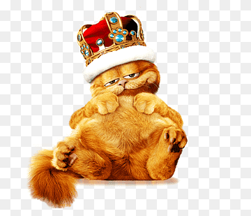 Garfield wearing crown illustration, Garfield Jon Arbuckle Odie Cat, Garfield King Free, comics, cartoons, cartoon png thumbnail