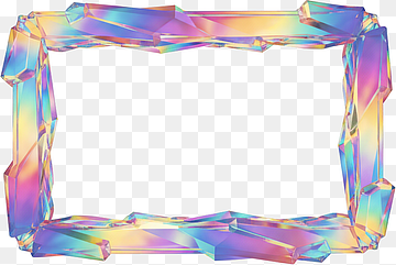 holografisk iriserende ramme, prismatiske farger, skinnende reflekterende overflate, futuristisk utseende, glassaktig kant, png thumbnail