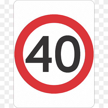 Traffic sign Speed limit 40 Ahead School zone, safety signs, text, trademark, rectangle png thumbnail