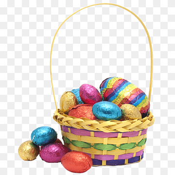 Easter Bunny Easter basket Påskeæg, påske, kurv, påske, påske kurv png thumbnail