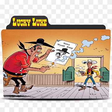 Lucky Luke 71: O.K. Corral Gunfight at the O.K. Corral Fiction, LUCKY LUKE, cartoon, fictional Character, amyotrophic Lateral Sclerosis png thumbnail