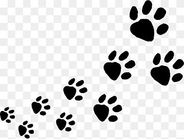 Dog Cat Animal track Paw, Animal Footprints s, white, heart, monochrome png thumbnail