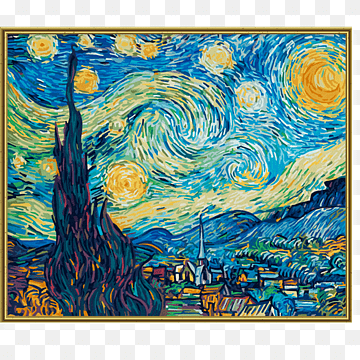 The Starry Night Paint by number Painting Art, painting, watercolor Painting, house Painter And Decorator, canvas png thumbnail