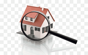 Real Estate Property management House Leasehold estate, House and magnifying glass, glass, wine Glass, service png thumbnail