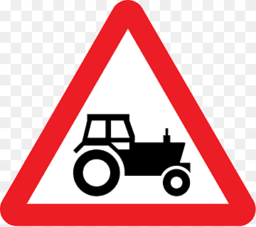 Road signs in Singapore Traffic sign Warning sign Road signs in the United Kingdom, tractor, angle, driving, text png thumbnail