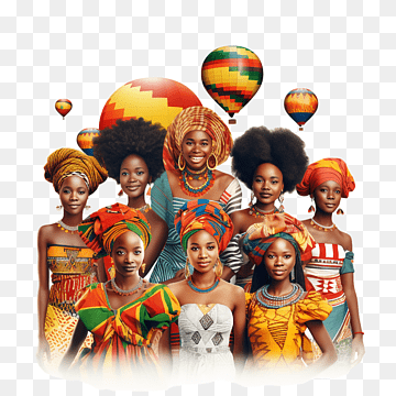 día de áfrica coloridas mujeres africanas diversas, png thumbnail