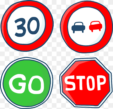Road Signs, Traffic, Highway, Stop, Go, Vehicles, Overtaking, Speed Limit, Guide, Doodles, png thumbnail