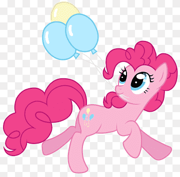 Rosa, mi pequeño pony, tarta de meñique, mi pequeño pony, Rainbow Dash Applejack, cumpleaños de unicornio, caballo, mamífero, globo png thumbnail
