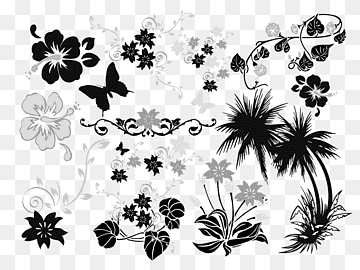 Blu-ray disc Dolby Atmos Cinema, Floral design, leaf, branch, monochrome png thumbnail