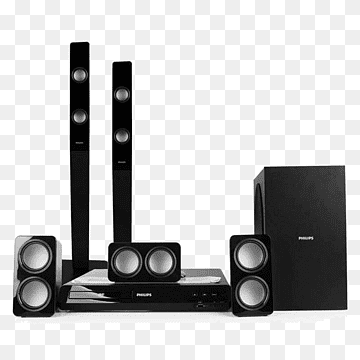 sistema de home theater preto, DVD player Cinema em casa Som surround DVD-Audio 5.1, DVD player de áudio, um preto completo, eletrônica, cabelo preto, preto branco png thumbnail