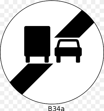 Panneau de signalisation de fin d'interdiction en France Traffic sign Traffic code Vehicle Overtaking, road,  png thumbnail