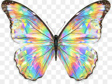 holografiske sommerfuglvinger med prismatiske lyseffekter, png thumbnail