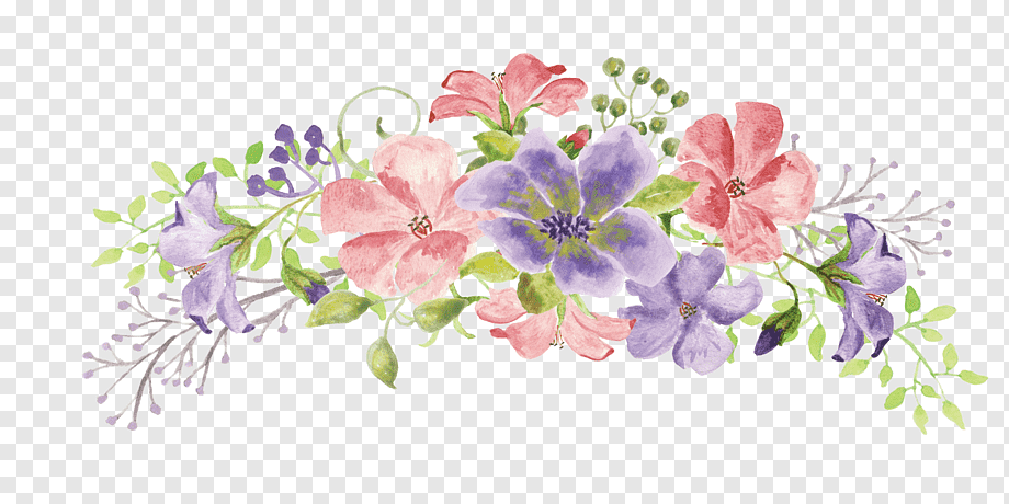 Pink and purple flowers illustration, Watercolor: Flowers Watercolor  painting, Colorful watercolor flowers, watercolor Leaves, flower Arranging,  ink png | PNGWing