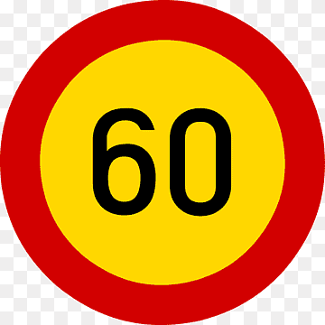 Zimbabwe Traffic sign Speed limit Road Kilometer per hour, 60, text, trademark, logo png thumbnail