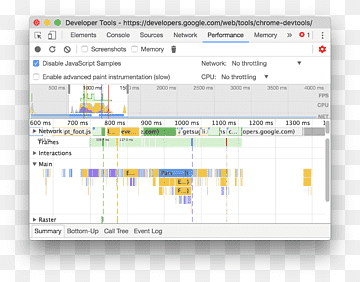 Program komputer JavaScript Google Chrome halaman Web Pengembang Web, Alat Kinerja, teks, komputer, kinerja png thumbnail