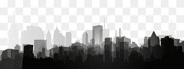 black and white bulding illustration, Black and white Template Poster Shadow, building, building, city, skyscraper png thumbnail